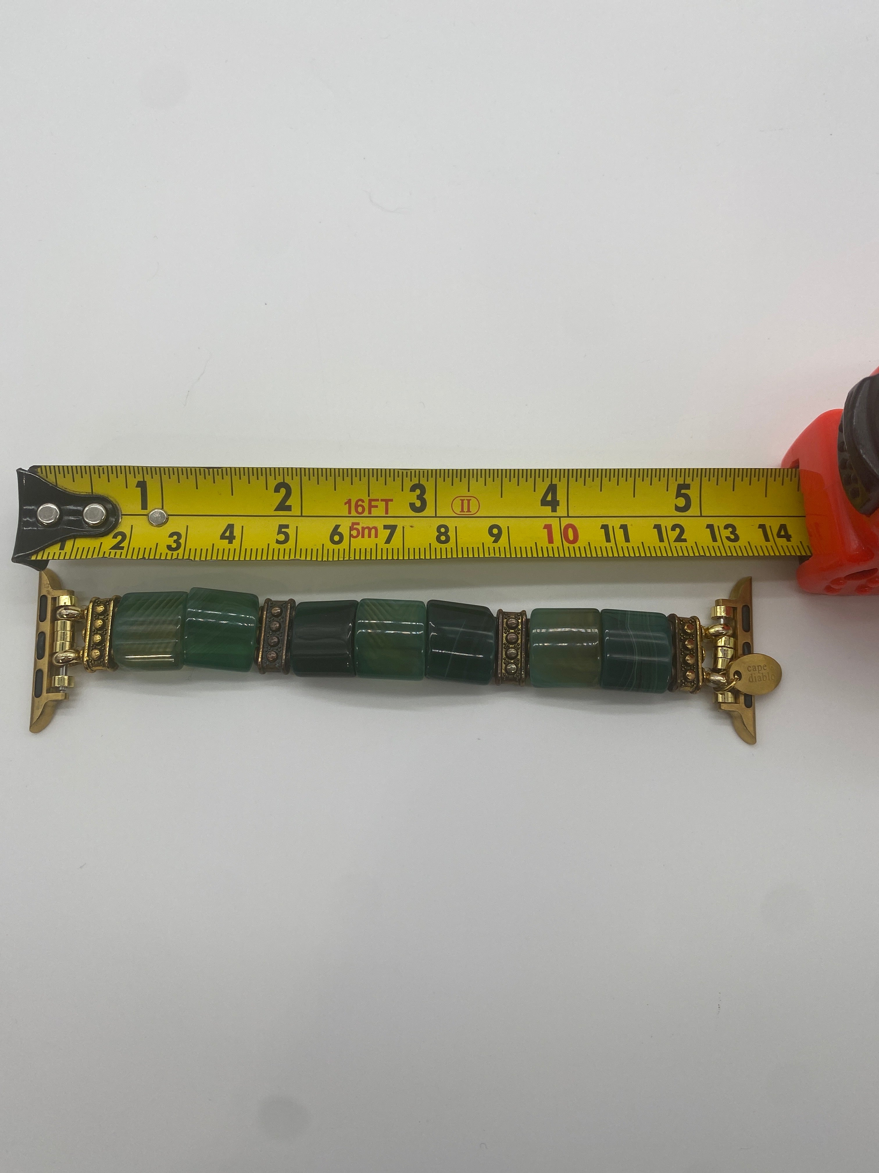 Apple Watchband Serenity Agate Green Stretch