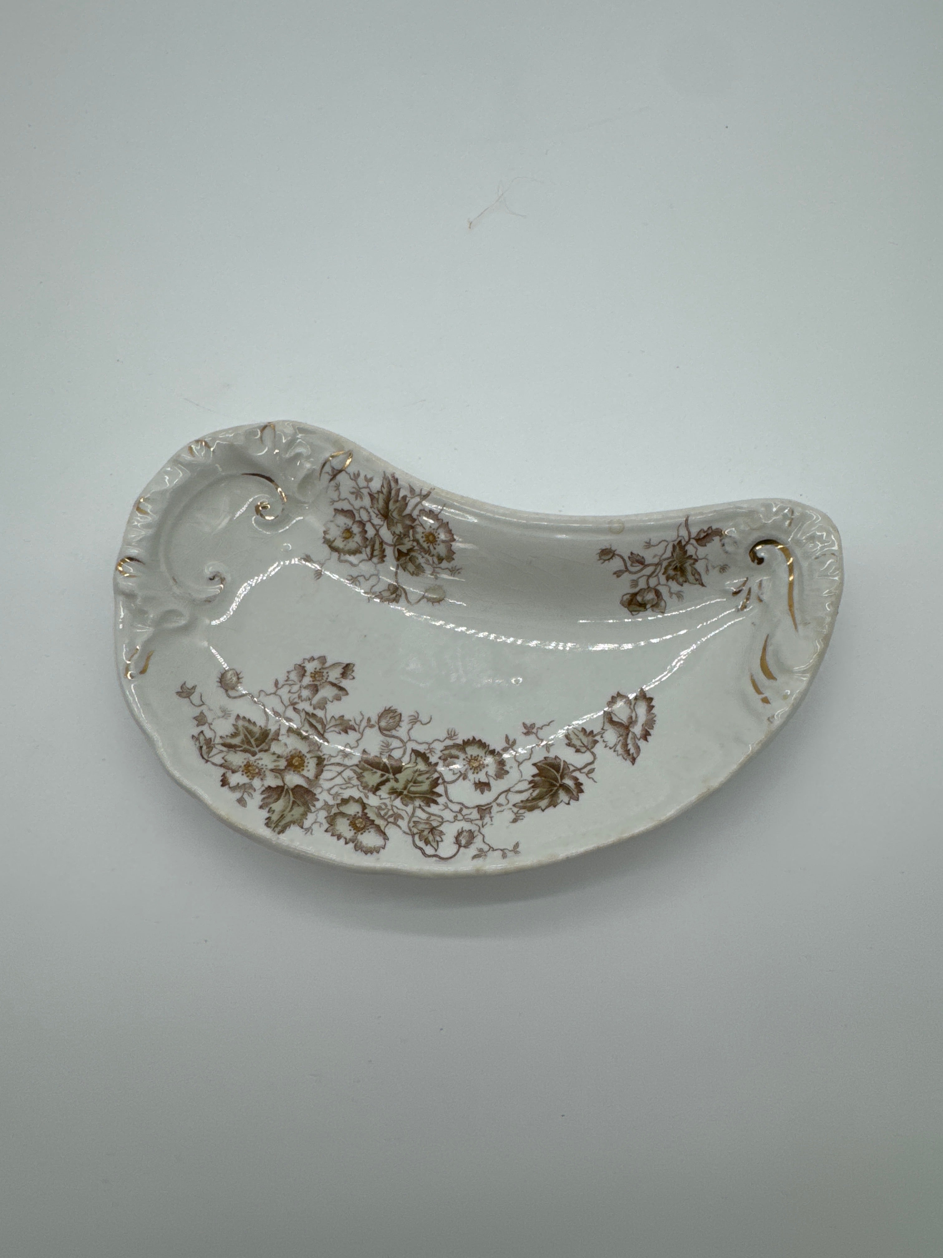 Vintage J & G Hanley Bone Side Dish -Semi Porcelain England