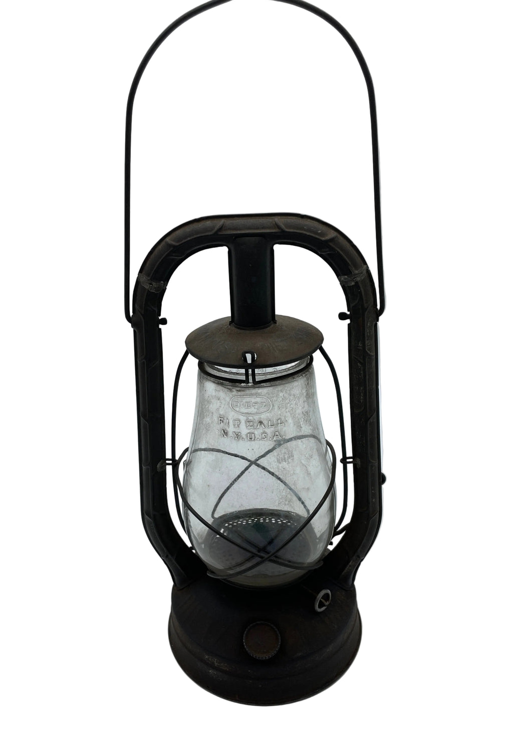 Antique Dietz Lantern with Fitzall Hurricane Shade, New York USA