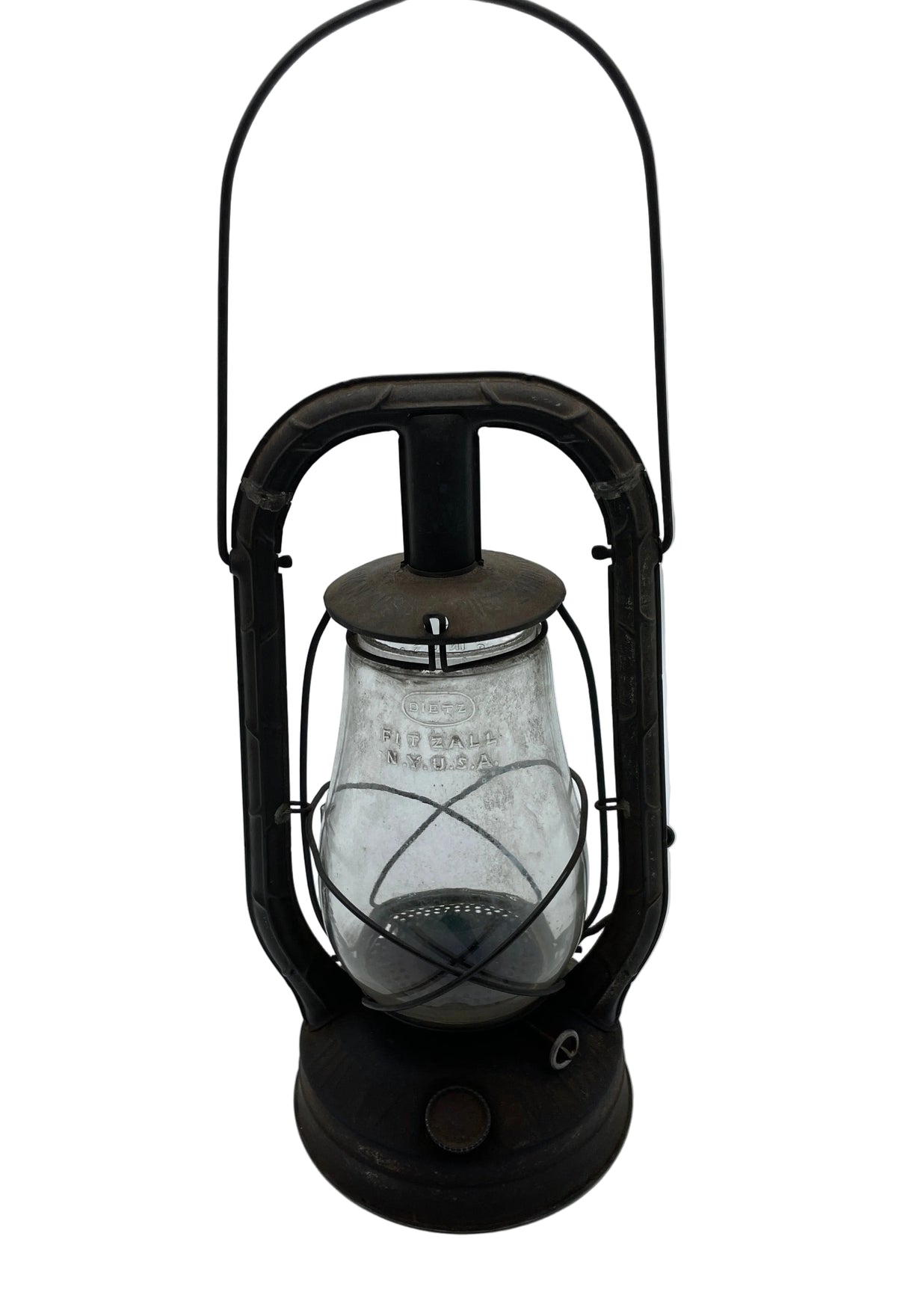 Antique Dietz Lantern with Fitzall Hurricane Shade, New York USA