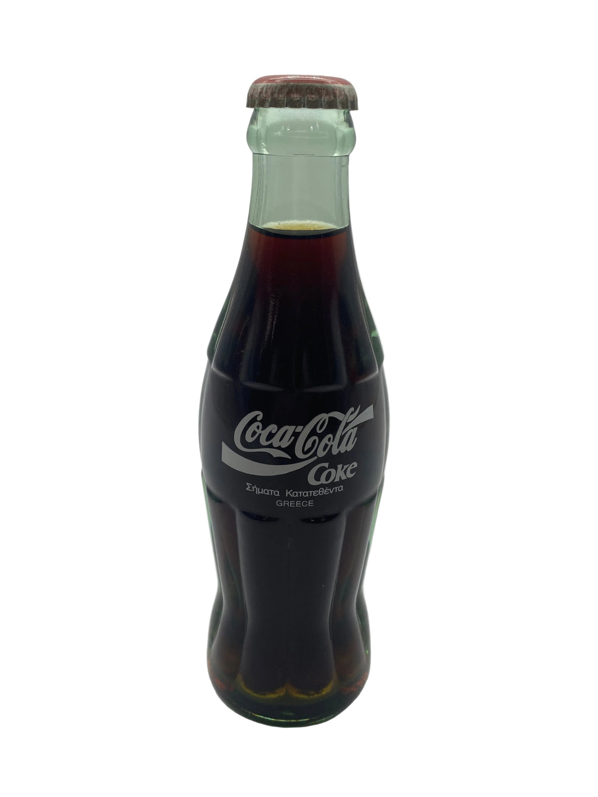 1990 GREECE 100TH ANNIVERSARY 6.5 oz COCA-COLA BOTTLE COKE
