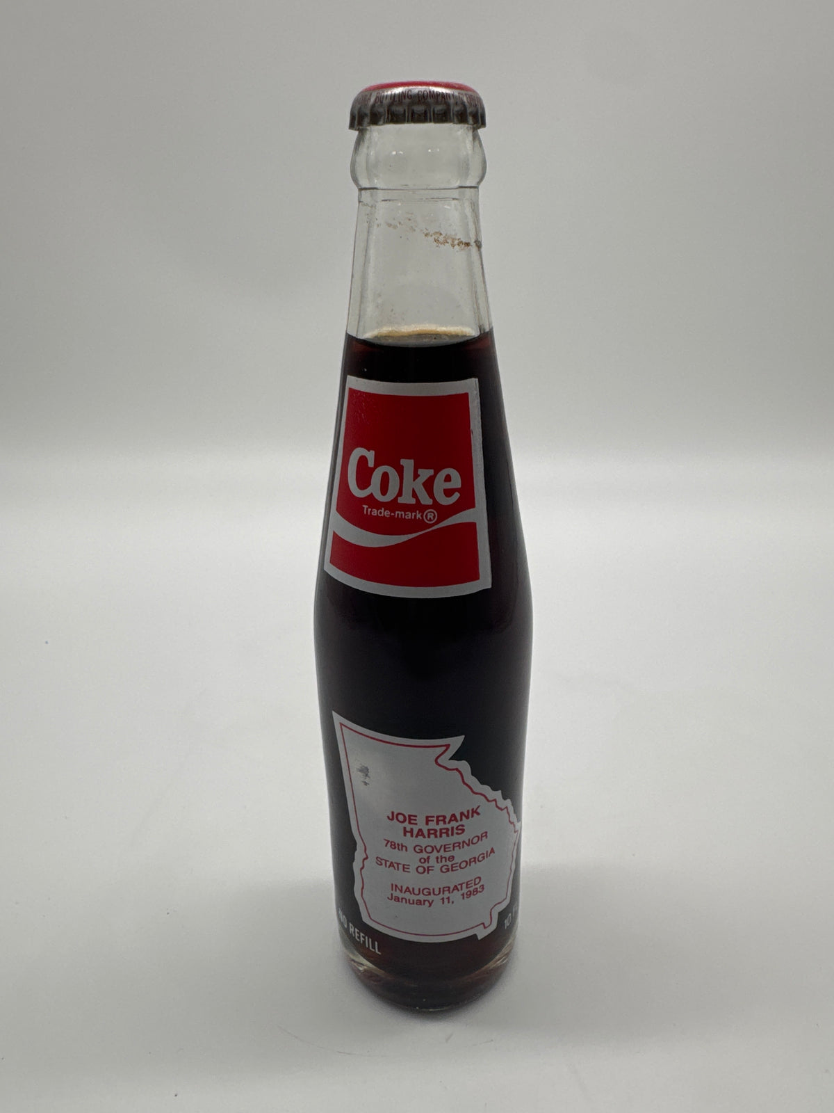 Joe Frank Harris 50th Birthday 1986 Coke Coca-Cola Bottle Rare