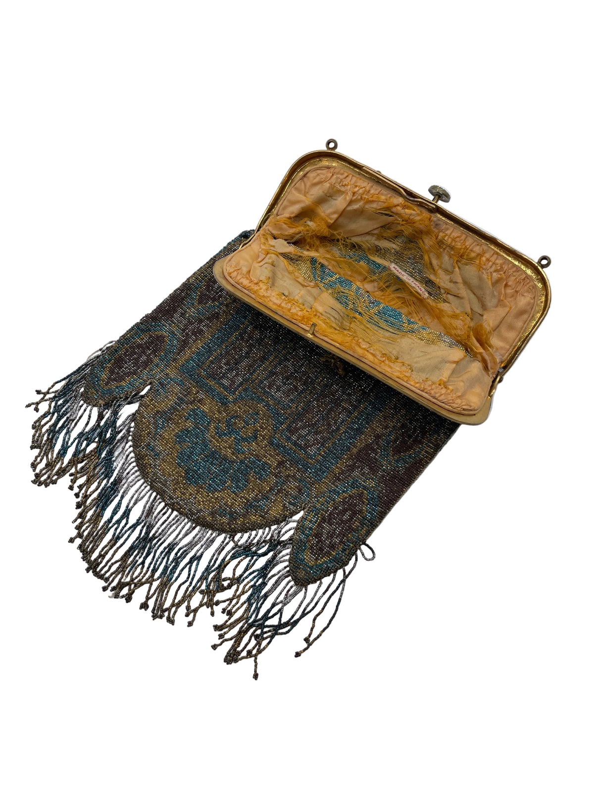 Early 1900’s Beaded (steel with possibly bronze) Bag made in France