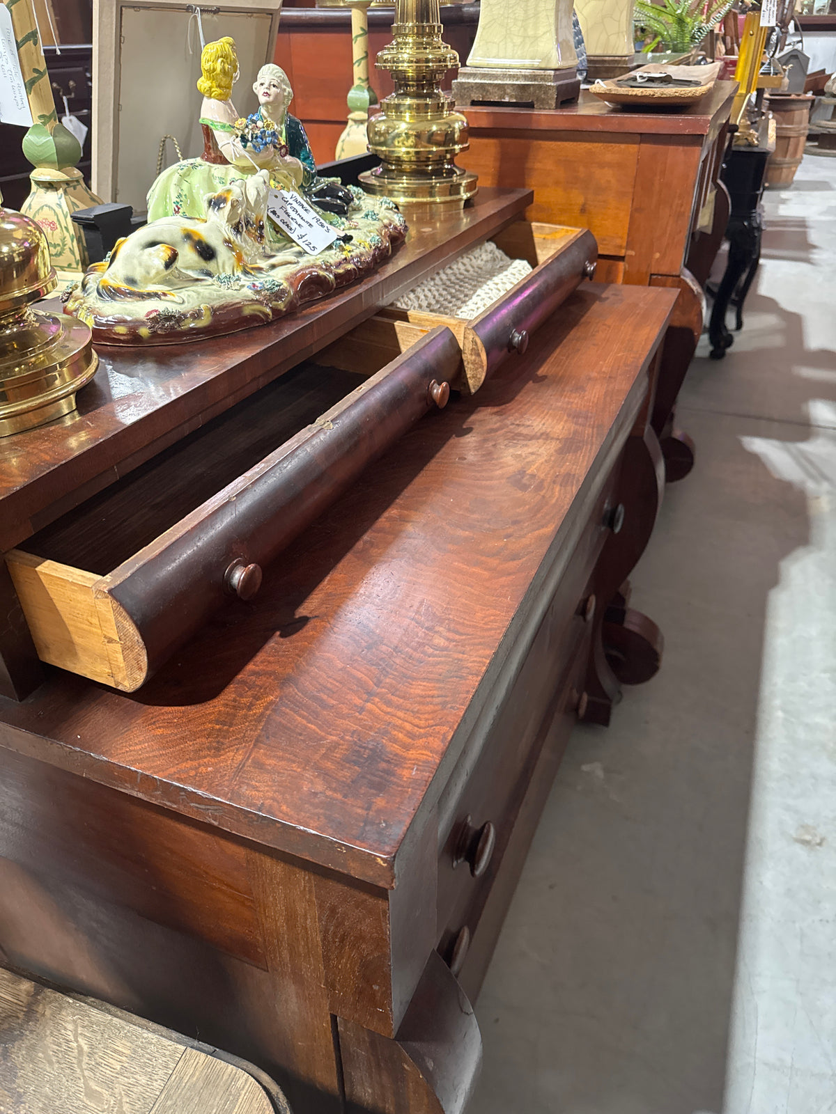 Antique Mahogany Empire Chest of Drawers k
