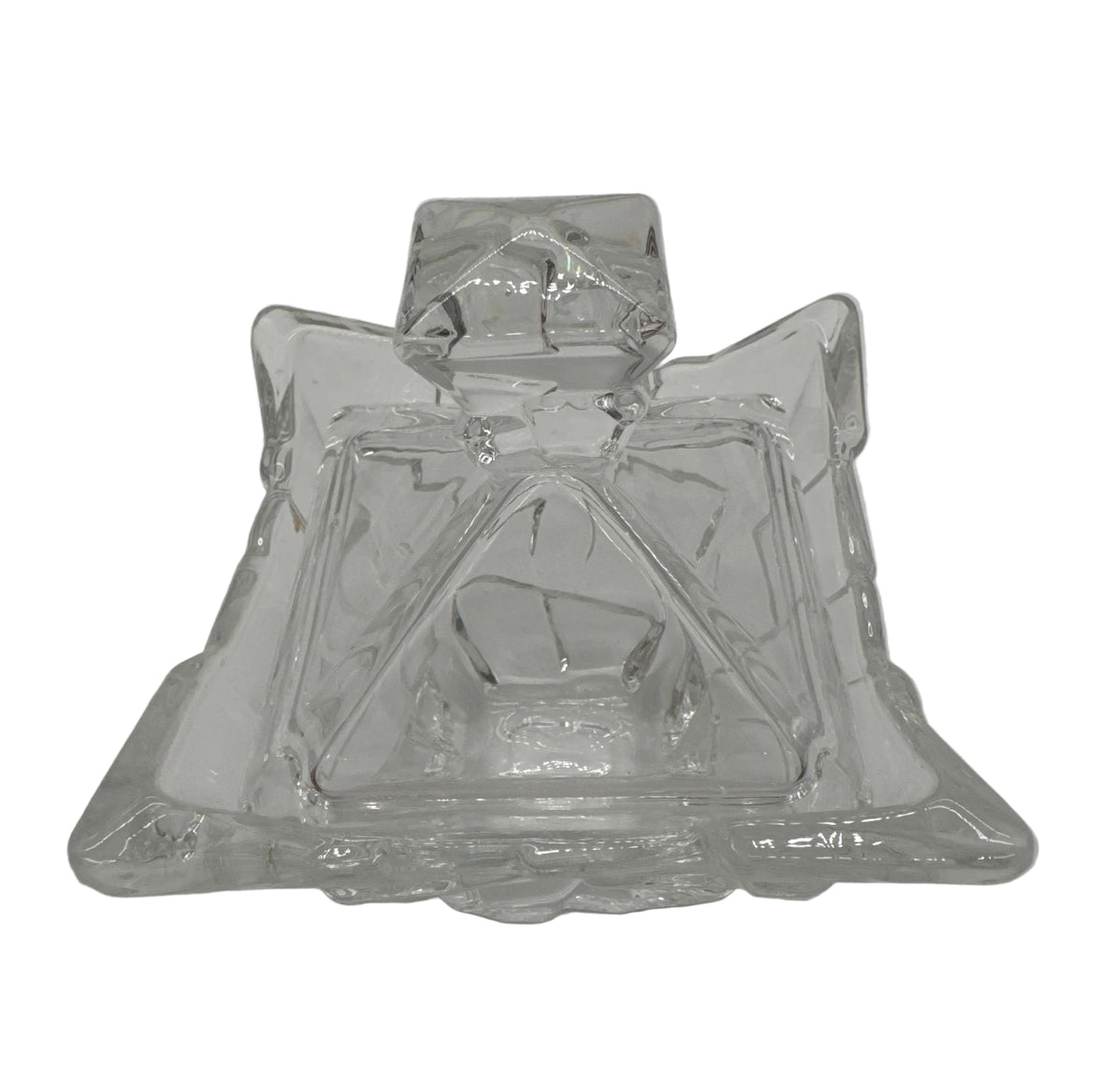 Bohemian Pyramid Crystal Lidded Candy Jar