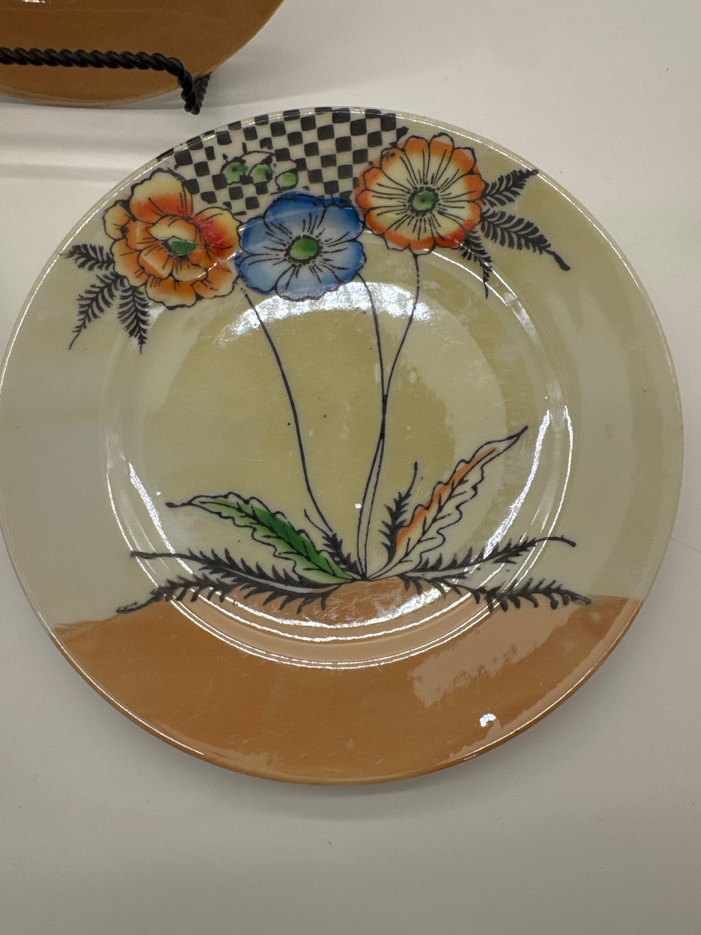 Antique Hotta Yu Shoten Porcelain Lusterware Salad Plates (3) Made in Japan