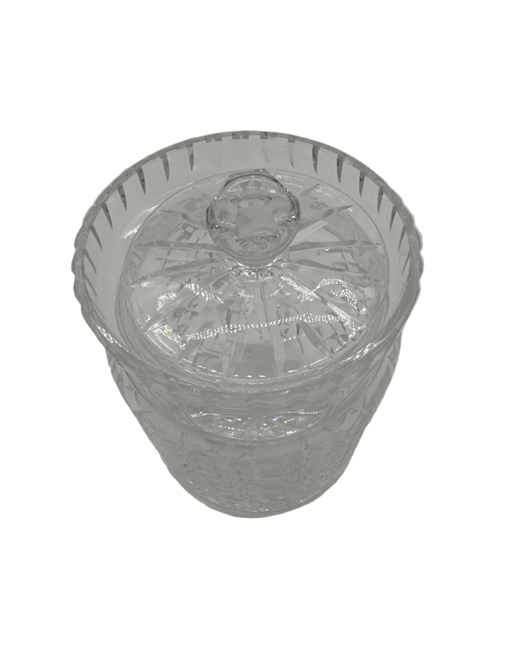 Vintage Waterford Crystal Biscuit Barrel with Lid- Hibernia Pattern