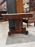Antique Marble Top Table on Casters
