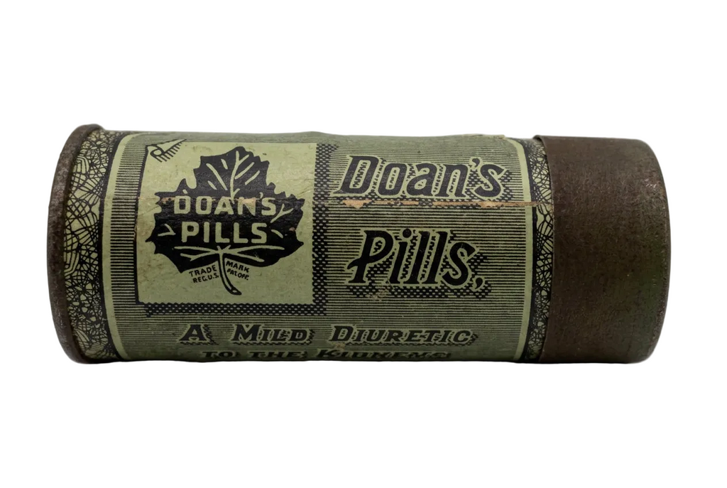 Vintage 1940’s Doan’s Pills Green Metal Pocket