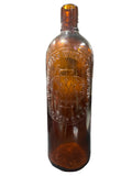 Antique Amber Glass Bottle from The Duffy Malt Whiskey Company of Rochester, NY, featuring an Embossed Patent Date of August 24, 1886