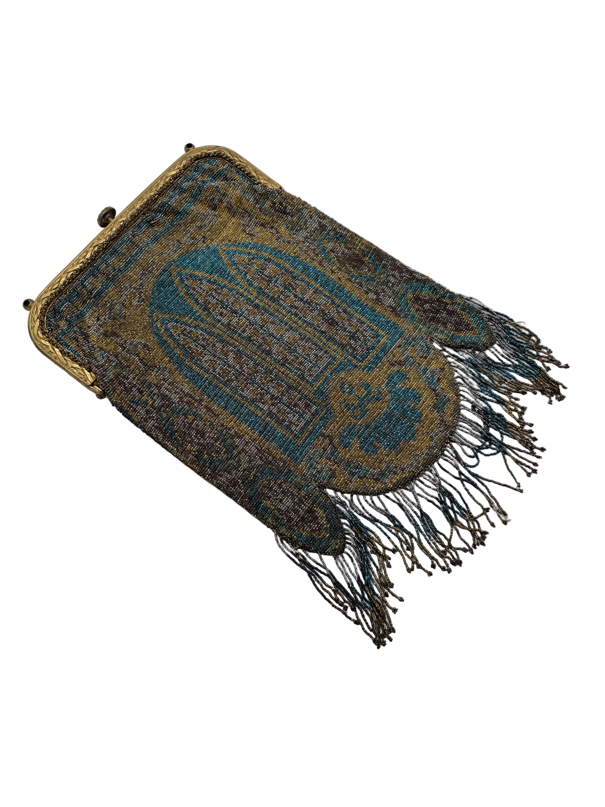 Early 1900’s Beaded (steel with possibly bronze) Bag made in France