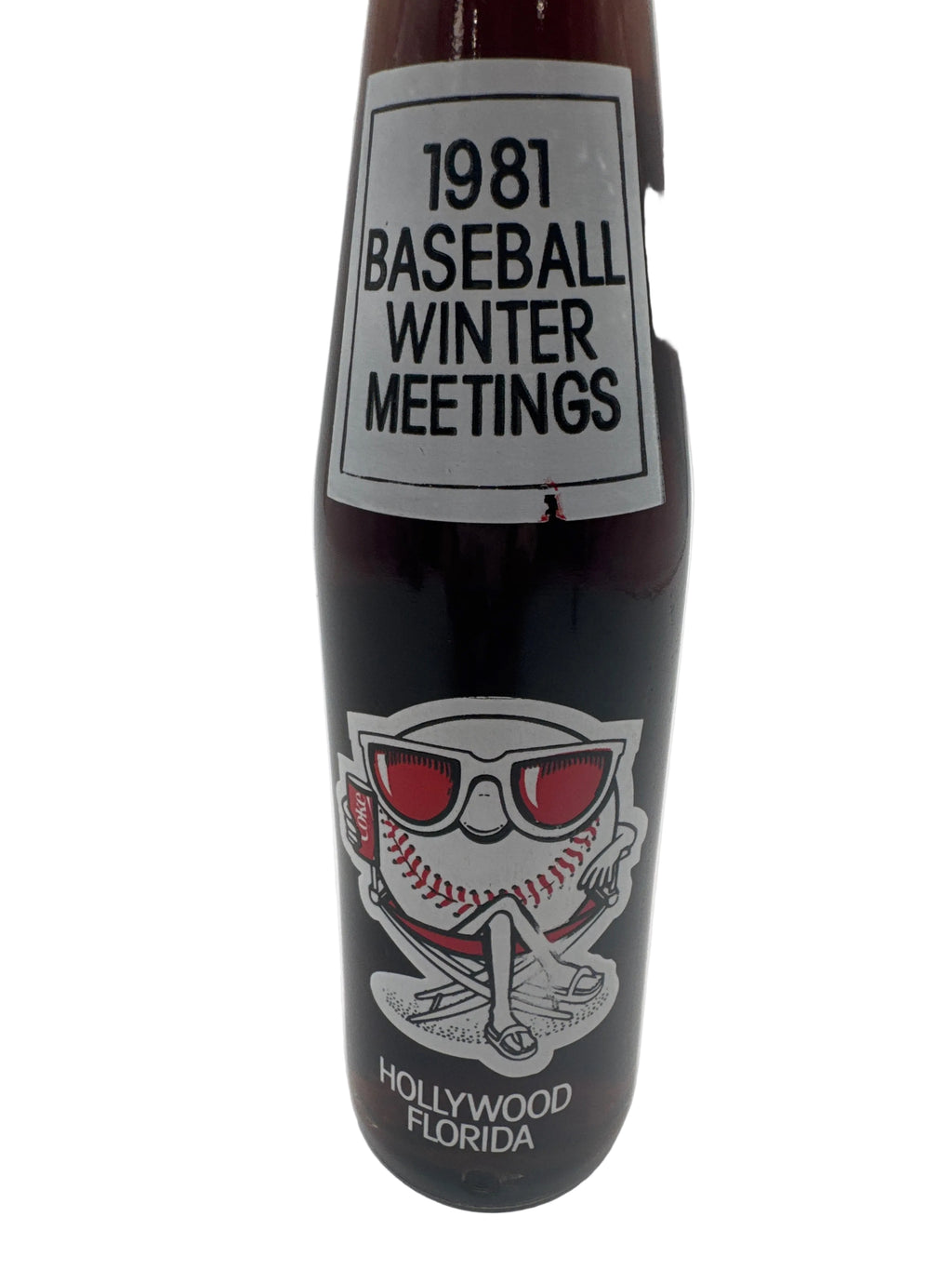 1981 BASEBALL WINTER MEETING COCA-COLA BOTTLE *RARE* 10 iz