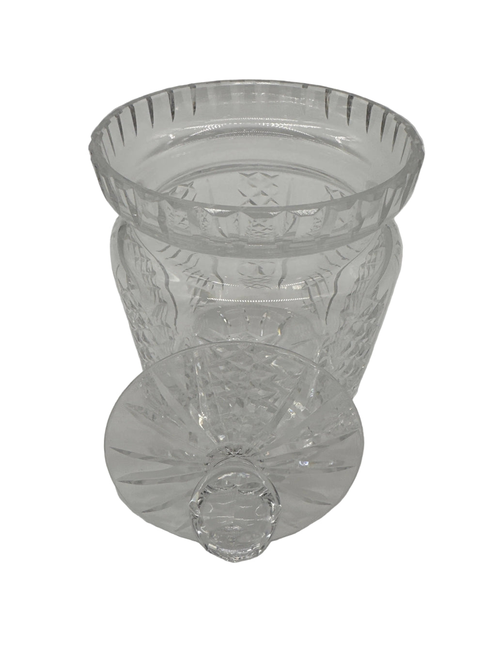 Vintage Waterford Crystal Biscuit Barrel with Lid- Hibernia Pattern