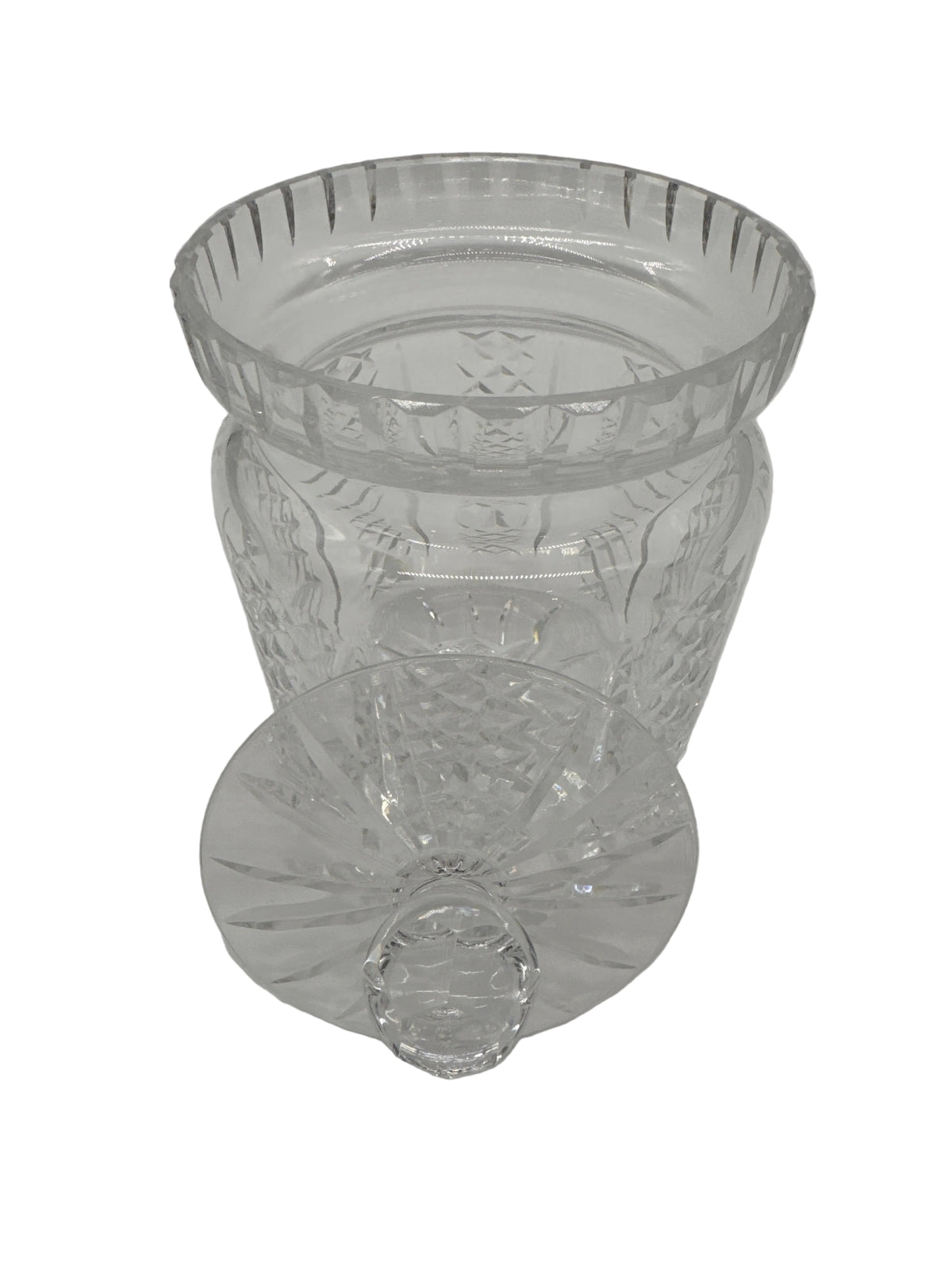 Vintage Waterford Crystal Biscuit Barrel with Lid- Hibernia Pattern