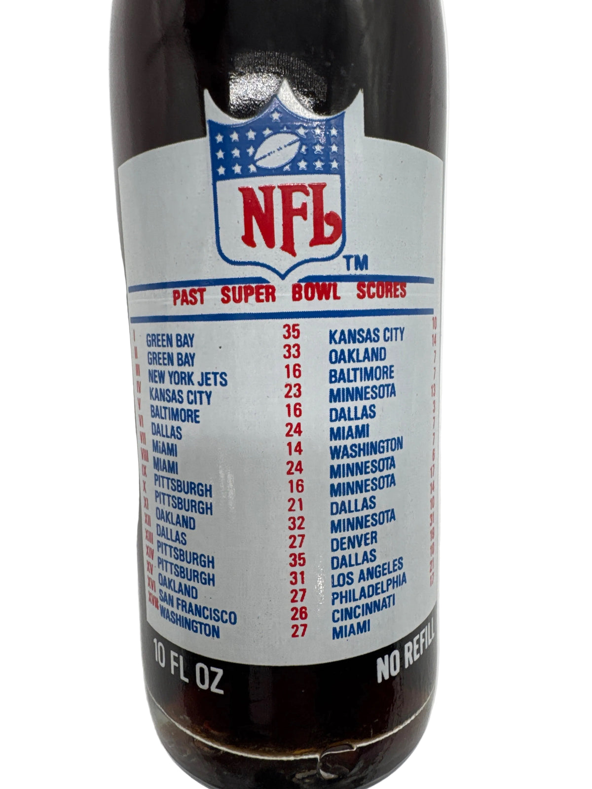 1984 Super Bowl XVIII Tampa, FL Coca-Cola Bottle 10 oz
