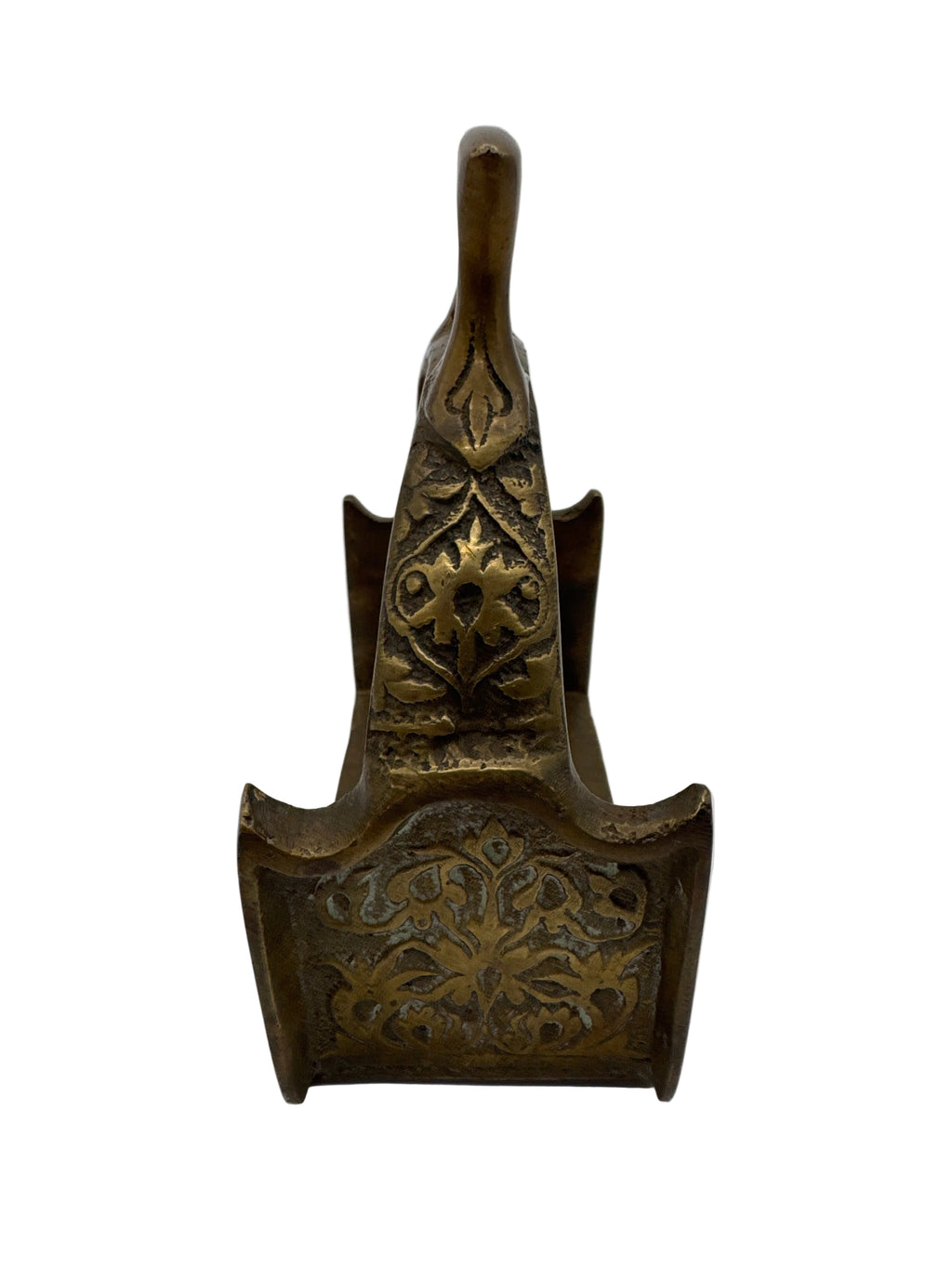 Antique Ornate Brass Horse Saddle Stirrup with Filigree Pattern *Rare*