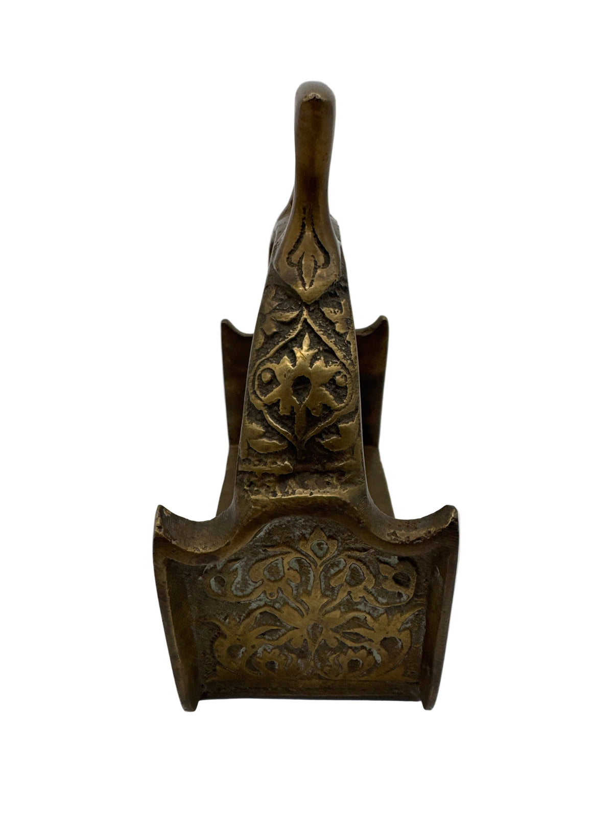 Antique Ornate Brass Horse Saddle Stirrup with Filigree Pattern *Rare*
