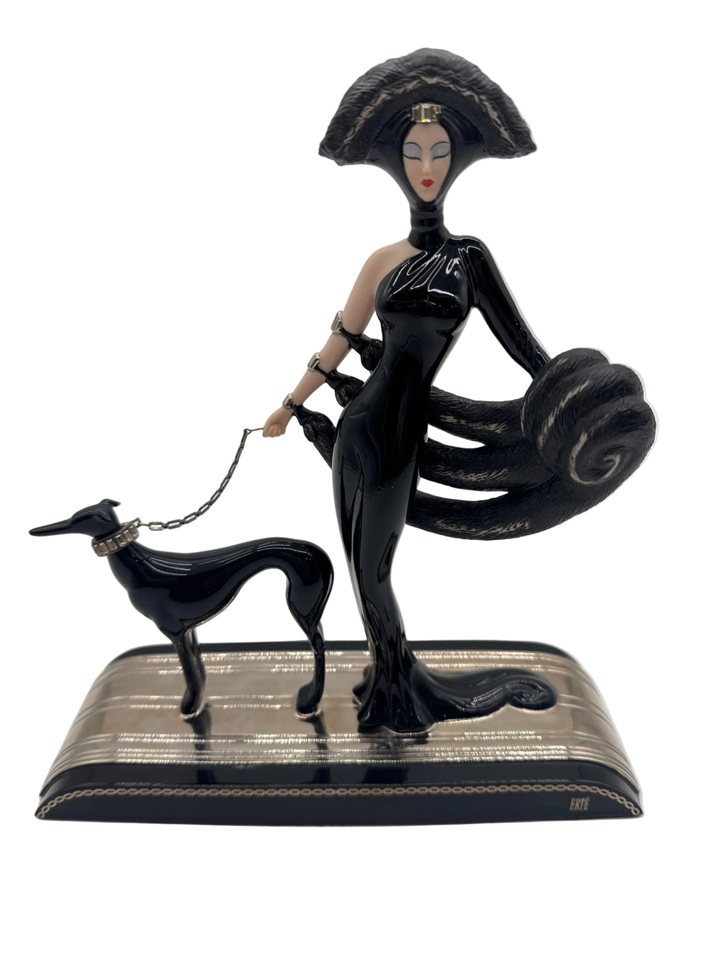 Vintage Erte Fine Porcelain “Symphony in Black” Limited Edition No. M1120 Figurine