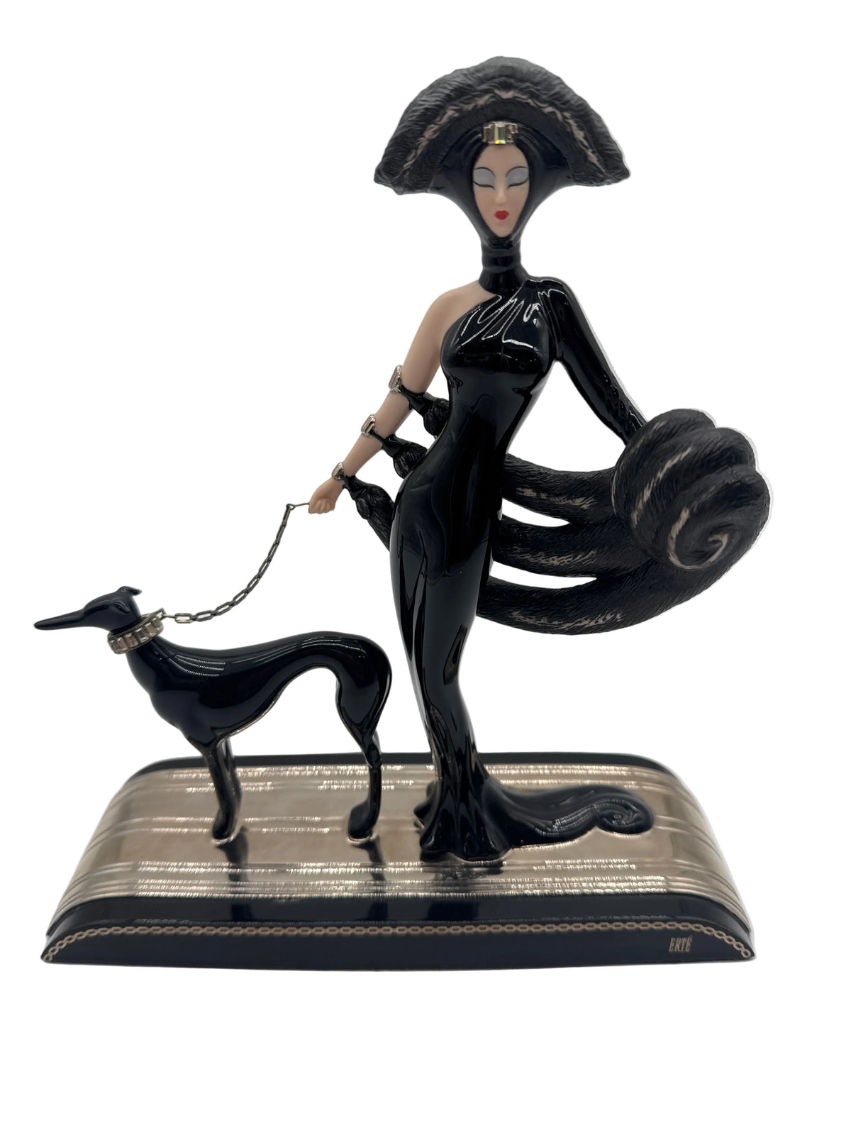 Vintage Erte Fine Porcelain “Symphony in Black” Limited Edition No. M1120 Figurine
