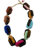 Kate Spade Chunky Acrylic Link Rainbow Tortoise Be Bold Necklace