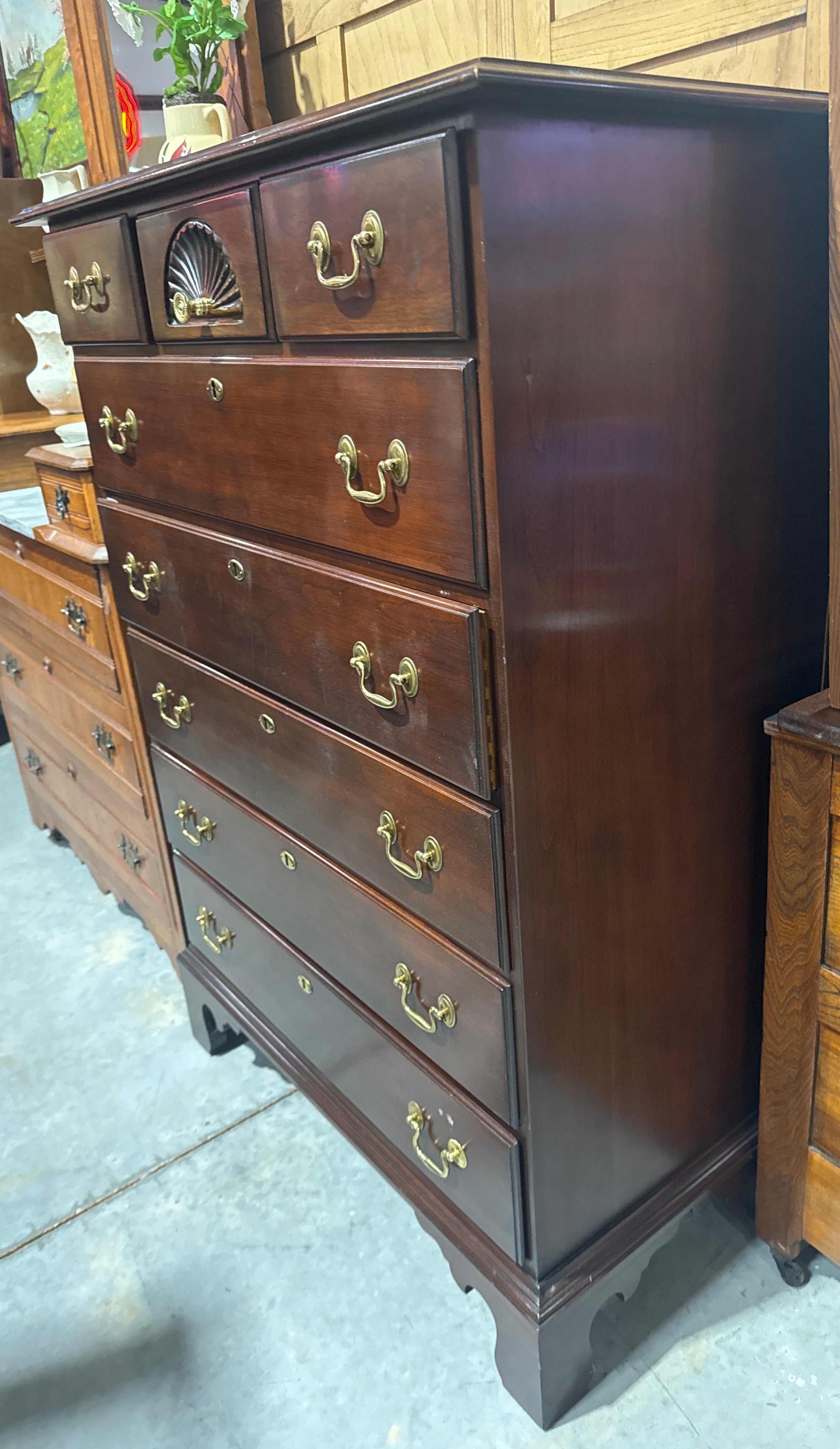 Vintage Statton Cherry 8 Drawer Chest-American