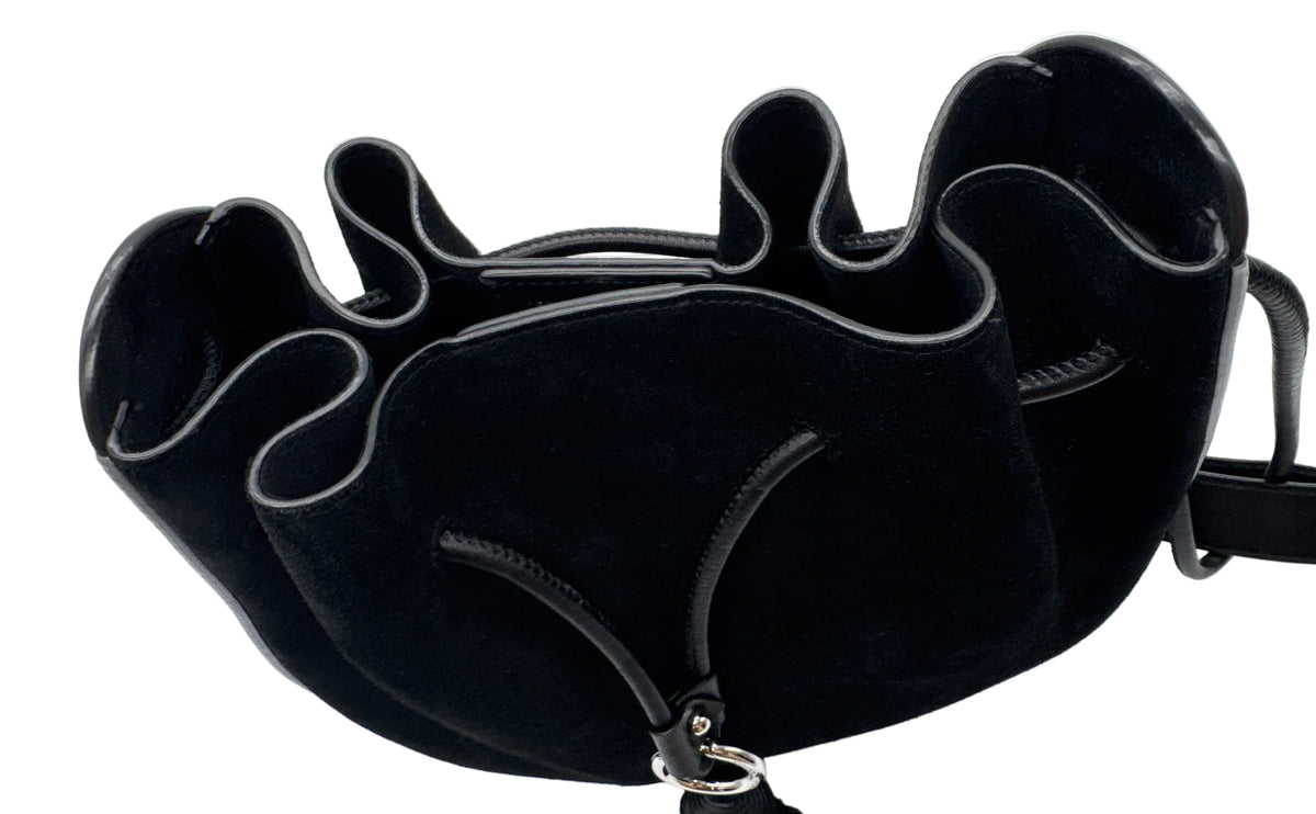 *NEW with Tag* Rebecca Minkoff Black Suede LULU Bucket Bag
