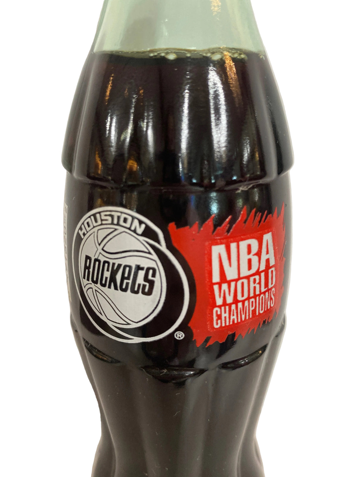 1994 HOUSTON ROCKETS NBA BASKETBALL WORLD CHAMPIONS 8 oz COCA-COLA BOTTLE