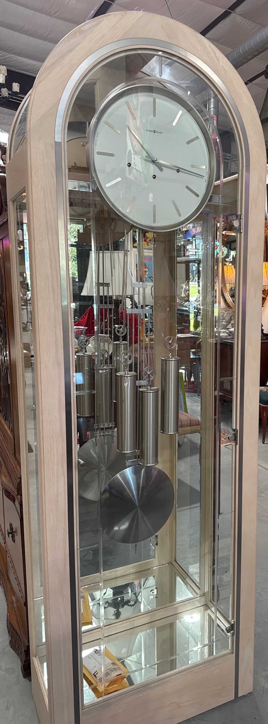 Howard Miller Eternity Illuminated Contemporary Curio Grandfather Clock