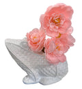 Two’s Company White Basketweave Ceramic Frog Planter/Vase