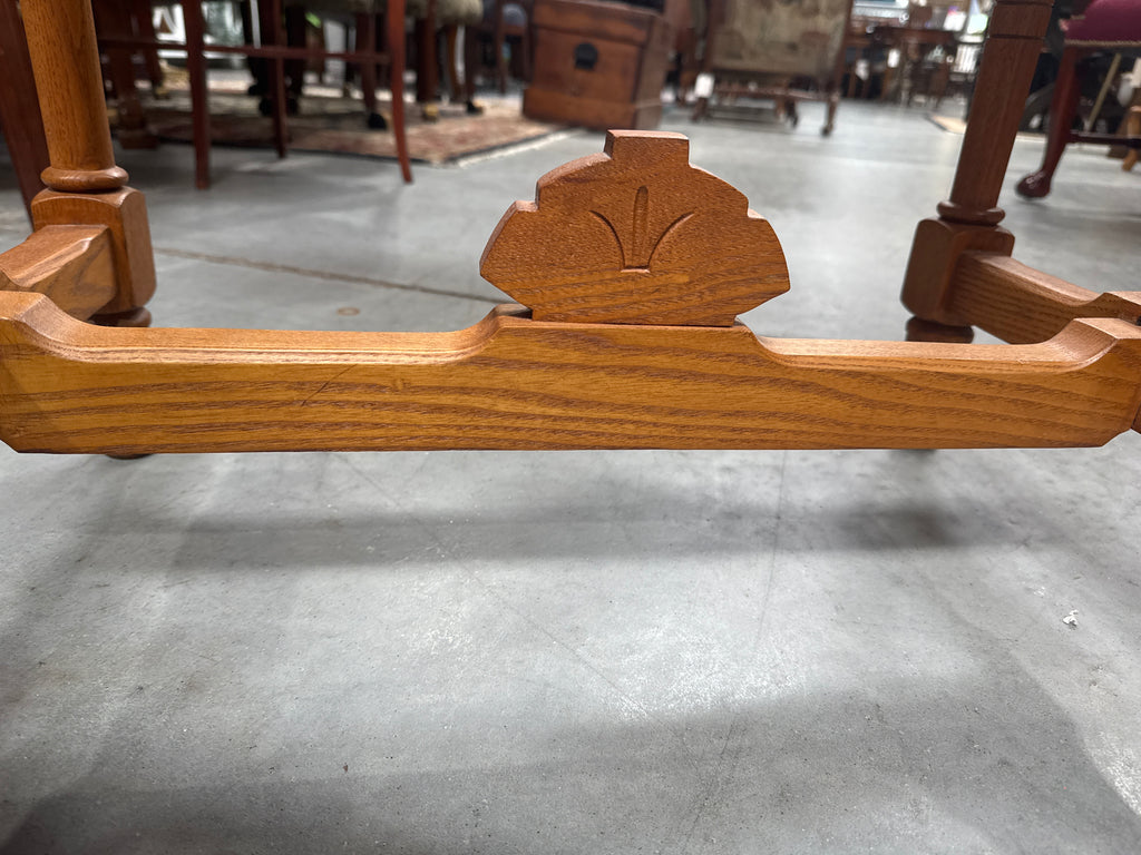 Antique Victorian Chestnut Marble Top Table