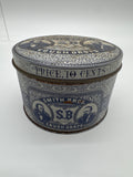 Vintage Bristol Ware Smith Bros (S.B.) Cough Drops "Empty" Tin w/Lid