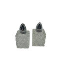 Vintage Ribbed Glass Salt & Pepper Shakers