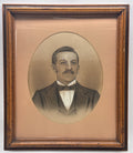 Antique 19th Century Victorian Ancestral Portrait Crayon Method