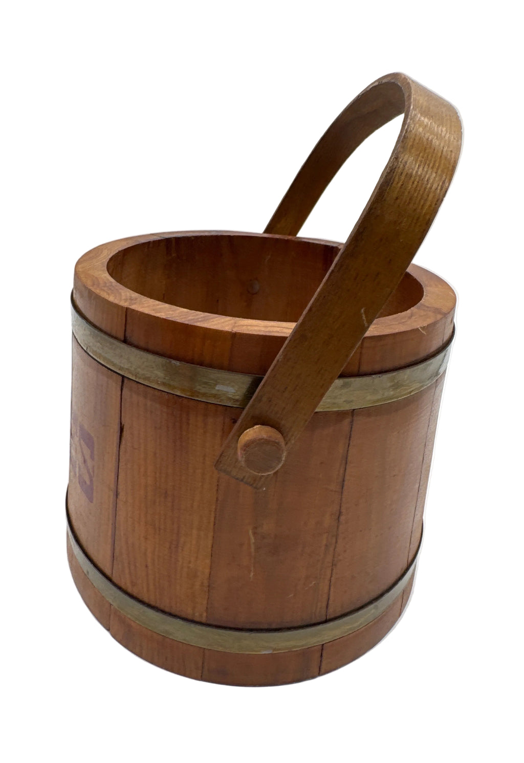 Vintage 1970’s Wooden Staved Firkin Cookie Bucket- No Lid