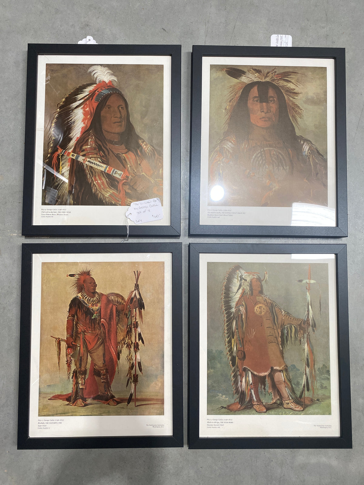 George Carlin Framed Art Native American Set of 4