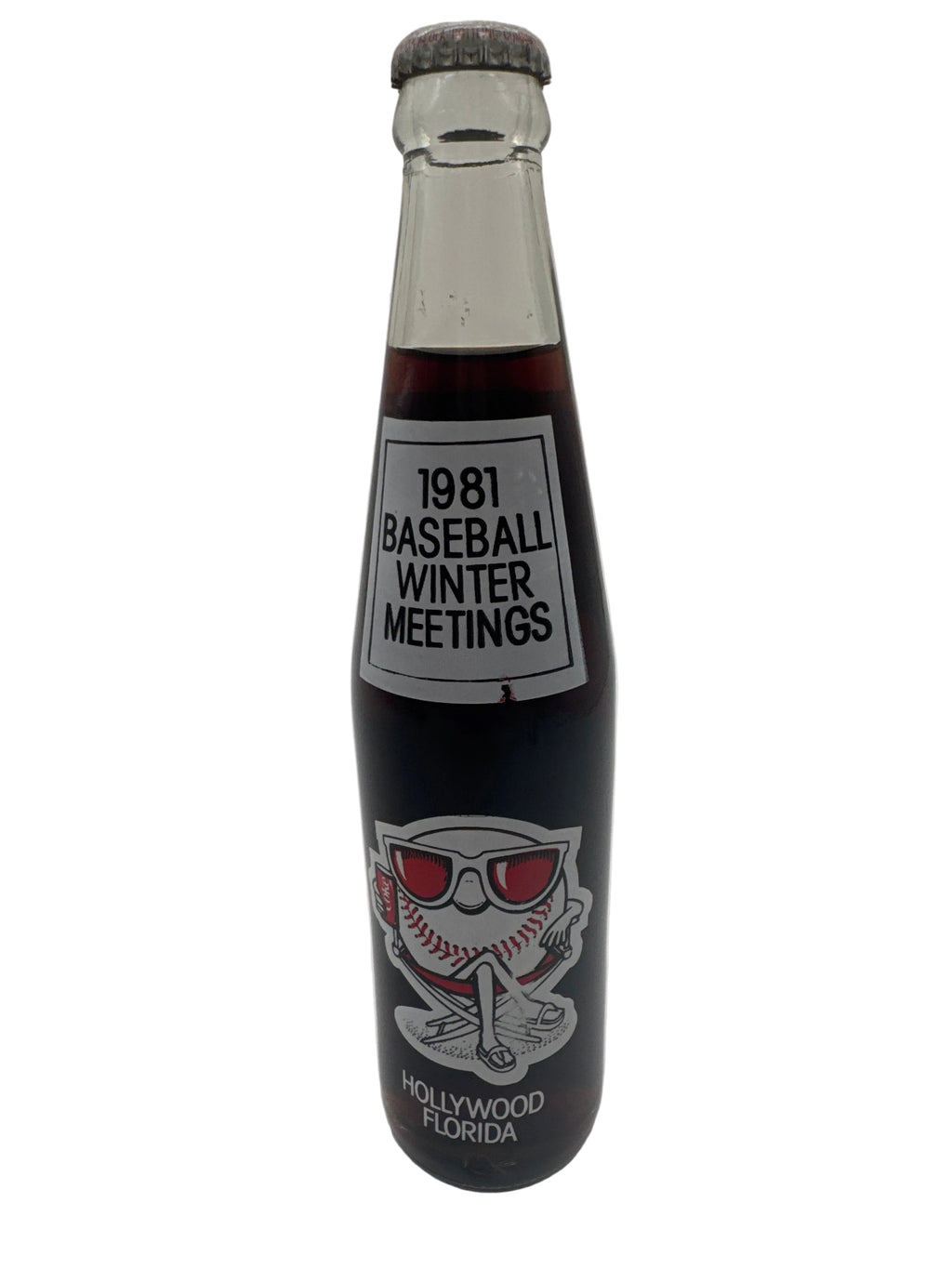1981 BASEBALL WINTER MEETING COCA-COLA BOTTLE *RARE* 10 iz