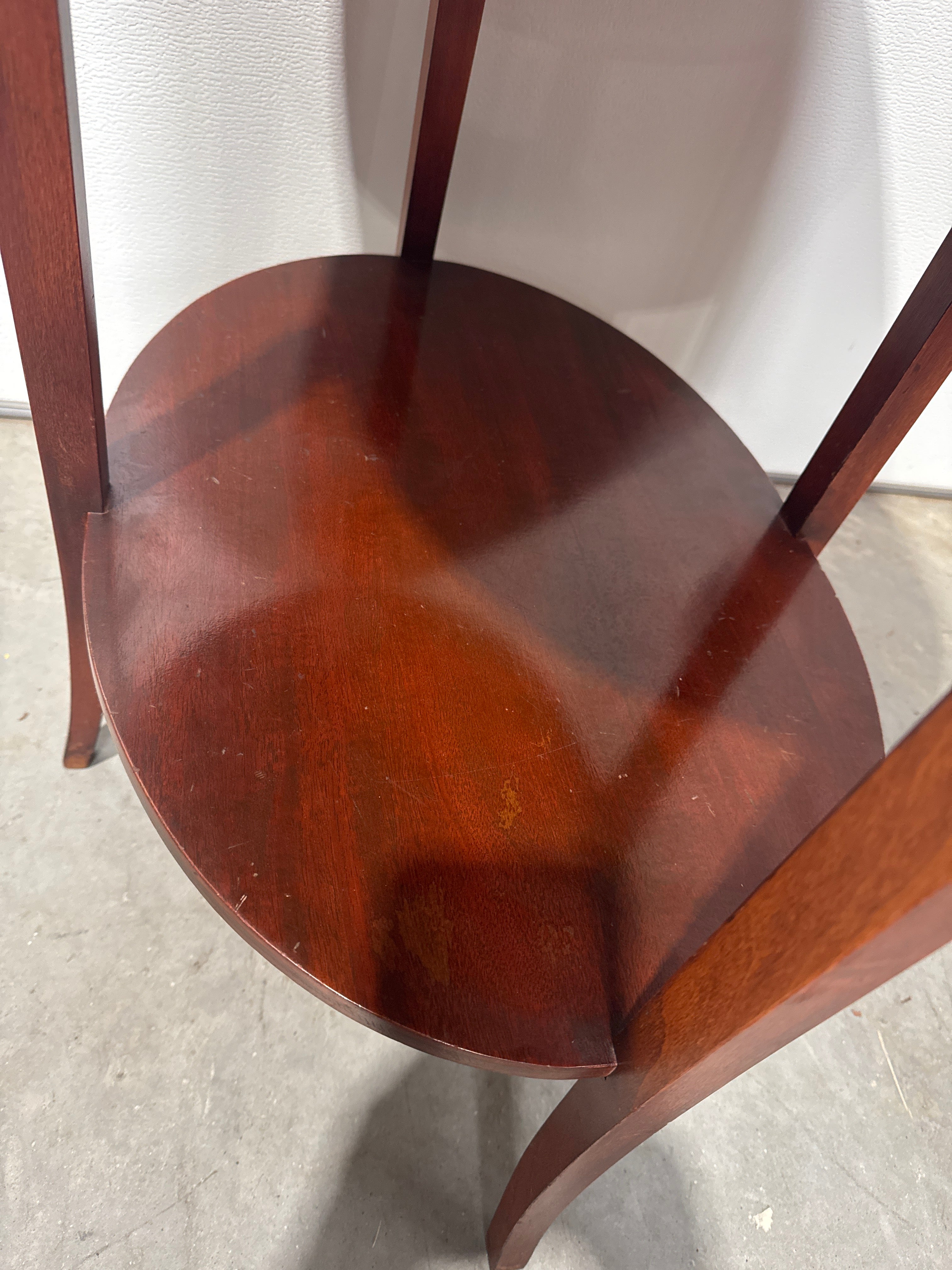 Vintage Mersman Inlaid Mahogany Oval Side Table