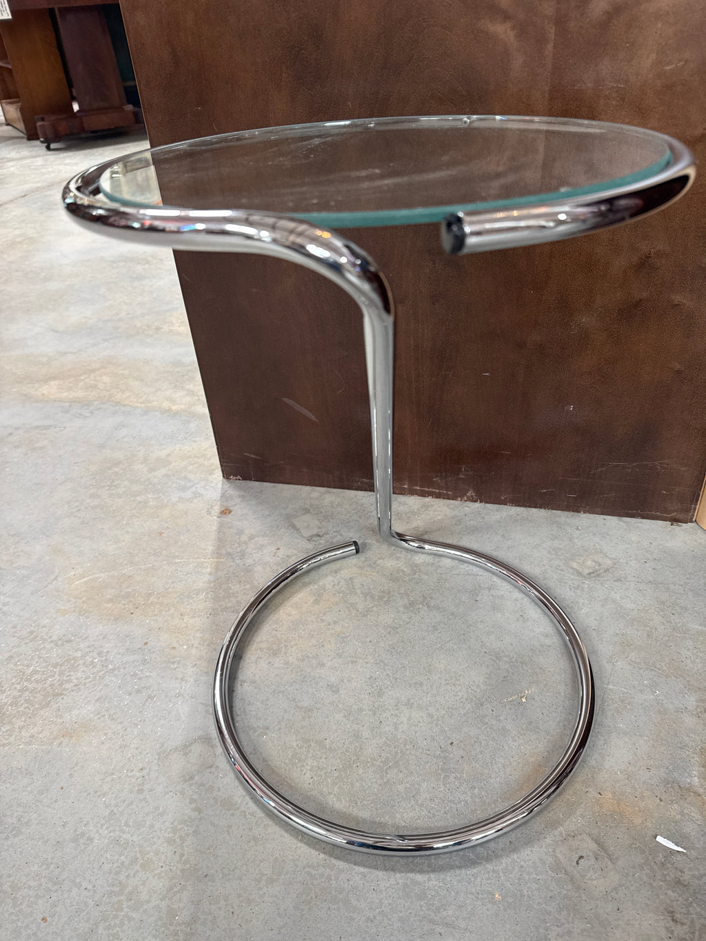 MCM Chrome & Glass Small Table