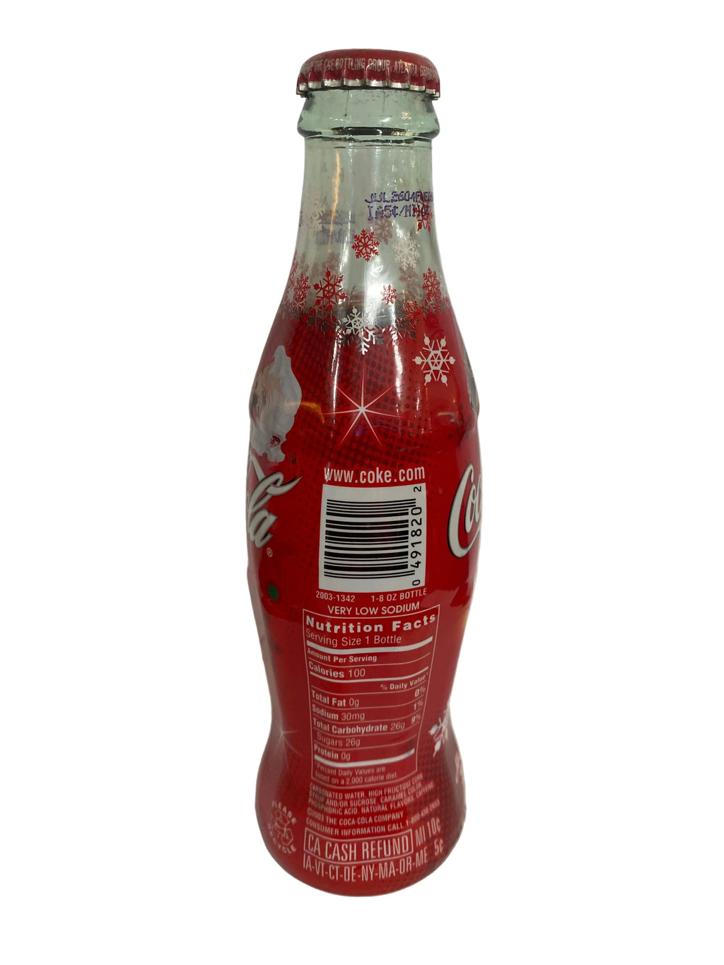 HOLIDAY SANTA ON RED BOTTLE COCA-COLA 2003