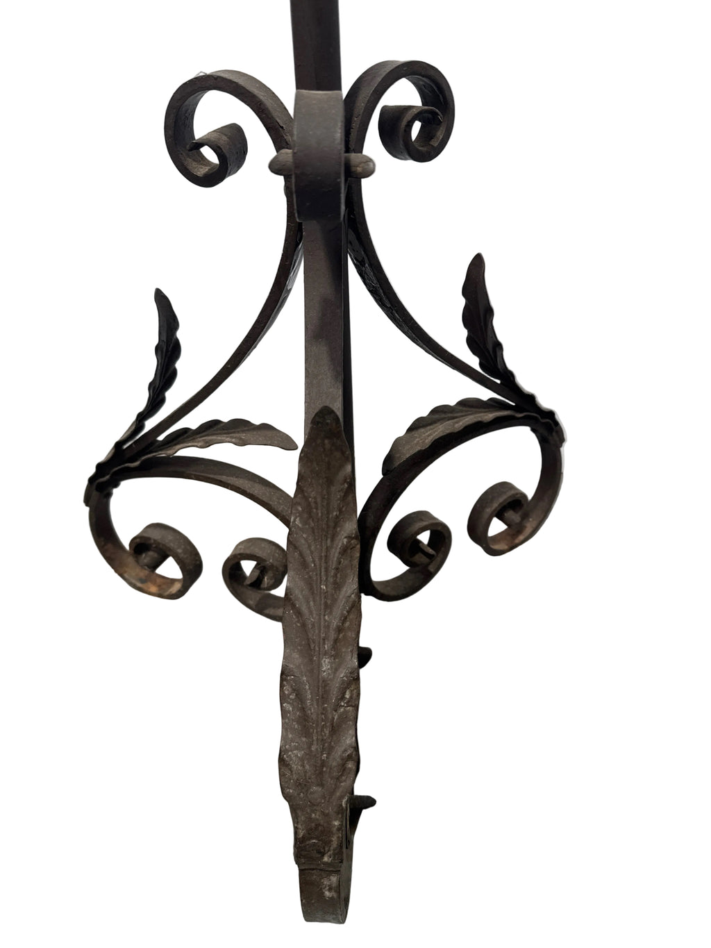 Vintage Spanish Revival Wrought Iron 4 Light Torchiere Floor Lamp