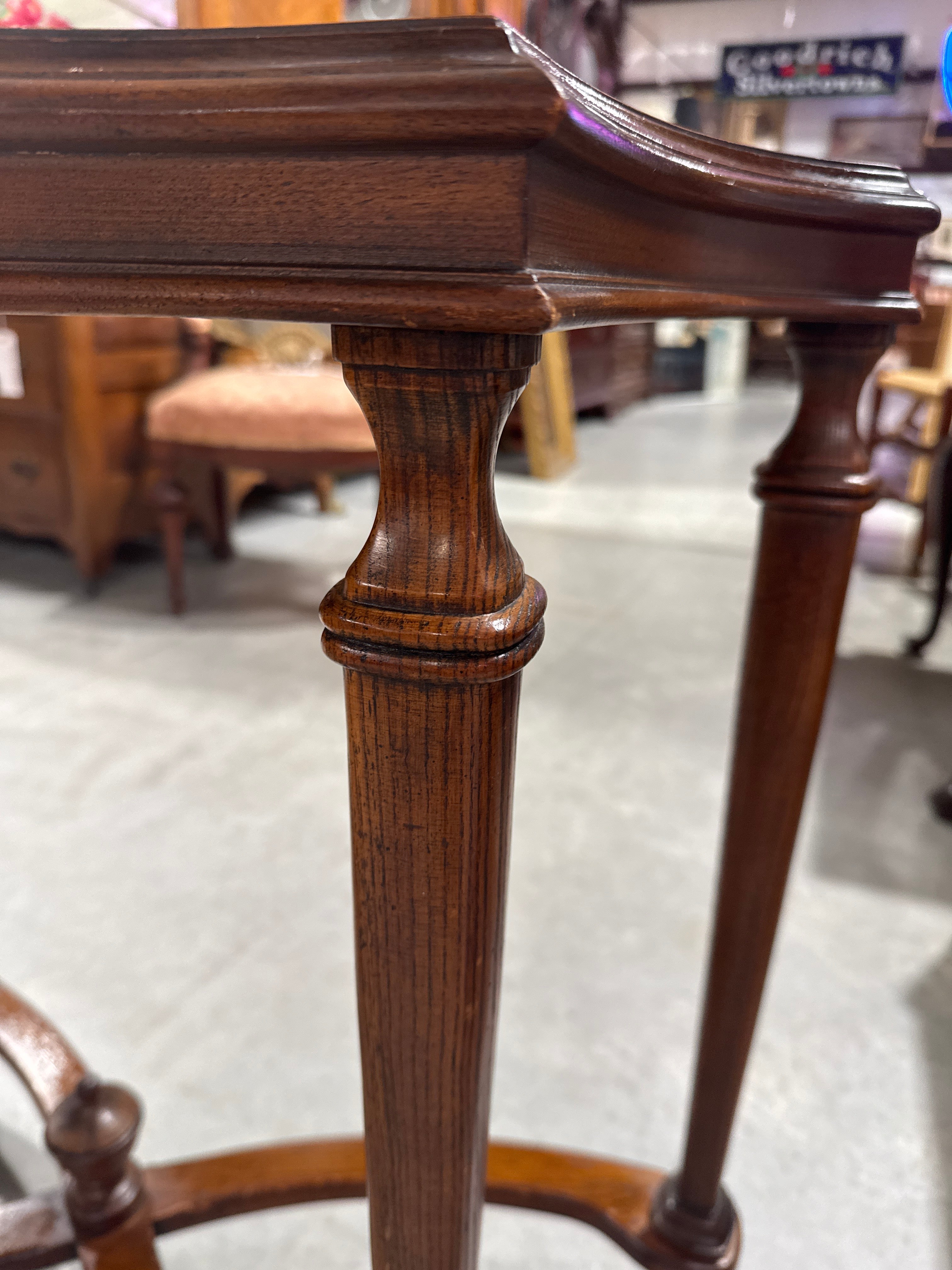 Vintage Ethan Allen Demilune Console Table