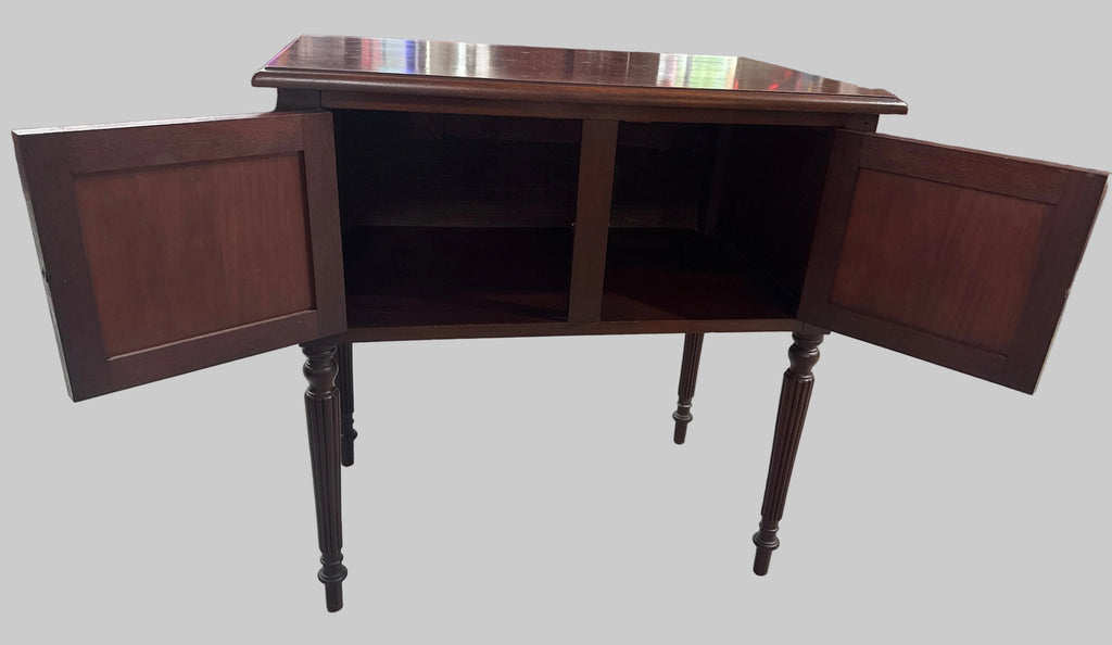 Antique Late 18th C or Early 19th C Federal Style 2 Door Inlay Accent Cabinet