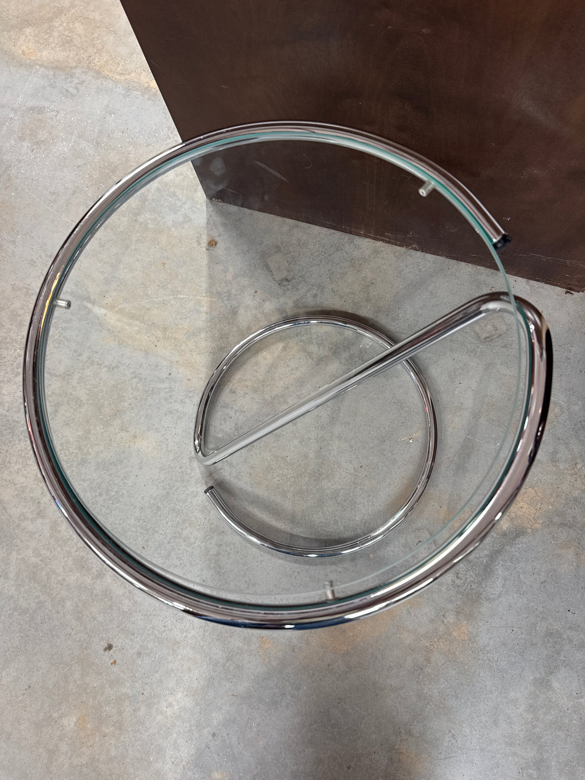 MCM Chrome & Glass Small Table