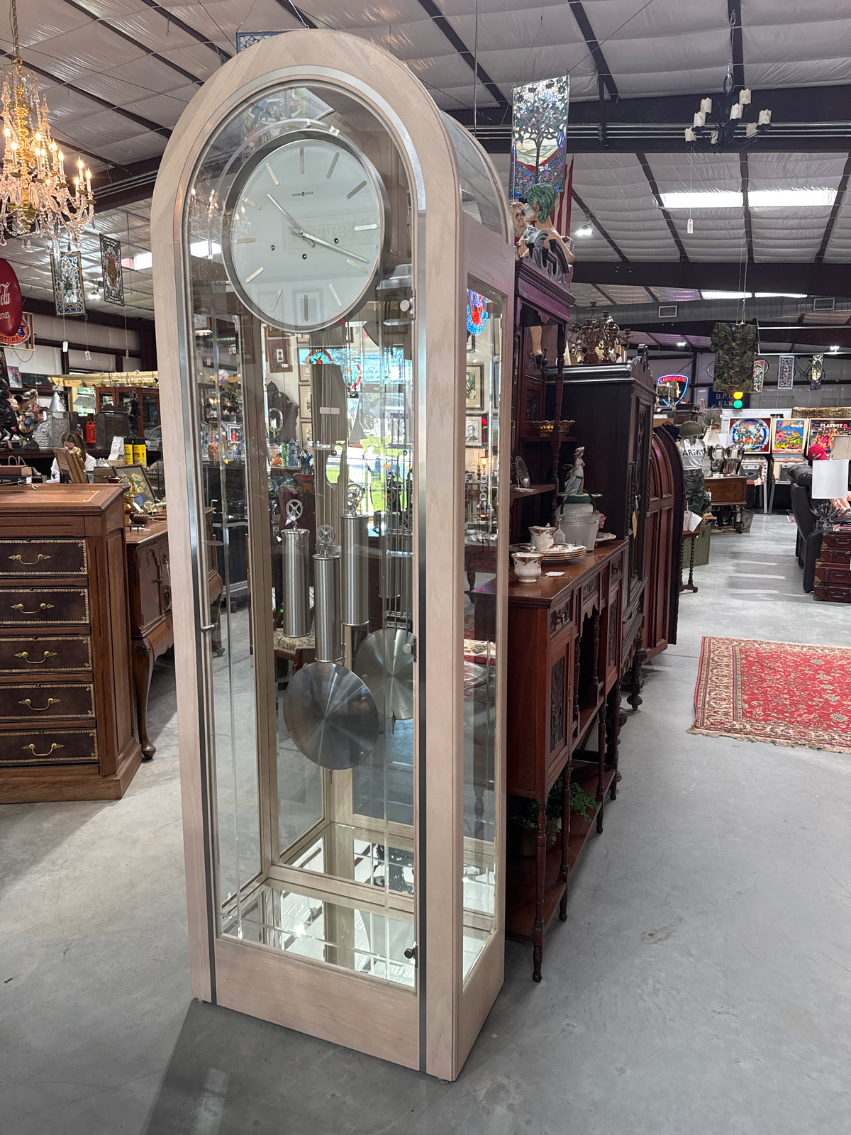 Howard Miller Eternity Illuminated Contemporary Curio Grandfather Clock