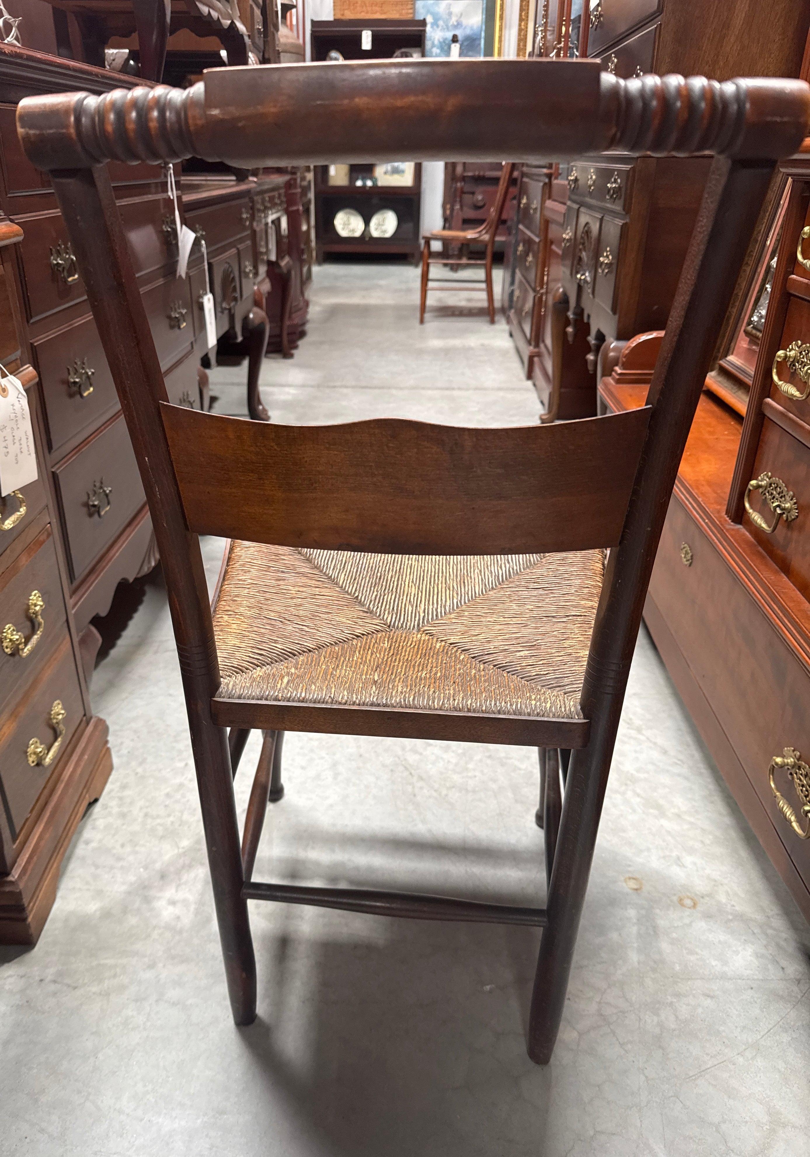 Vintage Solid Wood Rush Seating Hitchcock-style Dining Chair-K