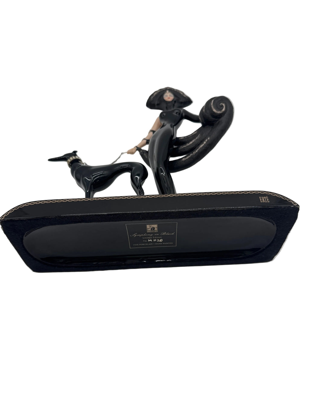 Vintage Erte Fine Porcelain “Symphony in Black” Limited Edition No. M1120 Figurine