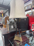 Vintage Vintage Neoclassical-Style Figural Table Lamp featuring a Tri-Lion Motif with a Paw Foot Tripod Base