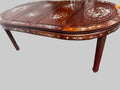 Vintage Rosewood Chinese Mother of Pearl Inlay Dining Table-K