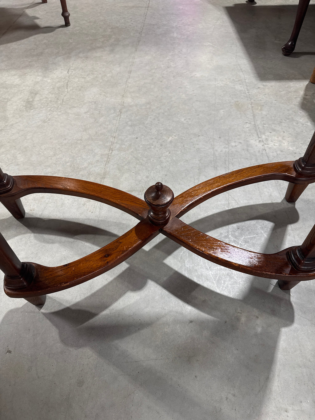 Vintage Ethan Allen Demilune Console Table