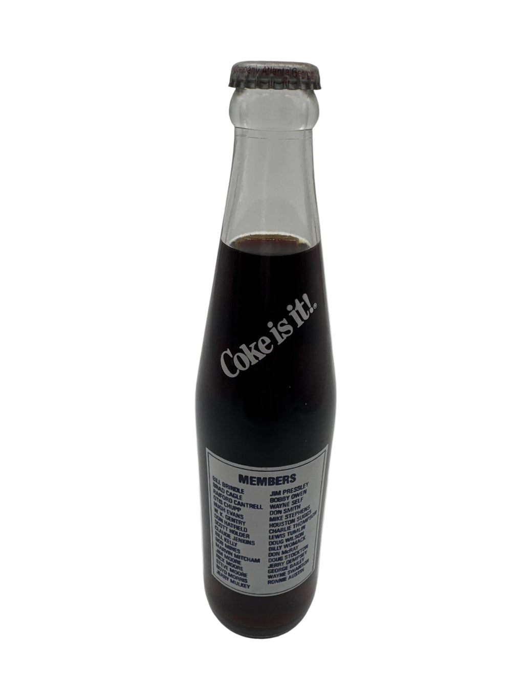 1985 1st Annual Cartersville Bartow Co. Softball Exchange Club Tournament-Charter Year Coca-Cola Bottle 10 oz